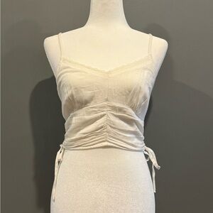 *GENTLY WORN* Hollister Women's Size S White Ruched Camisole